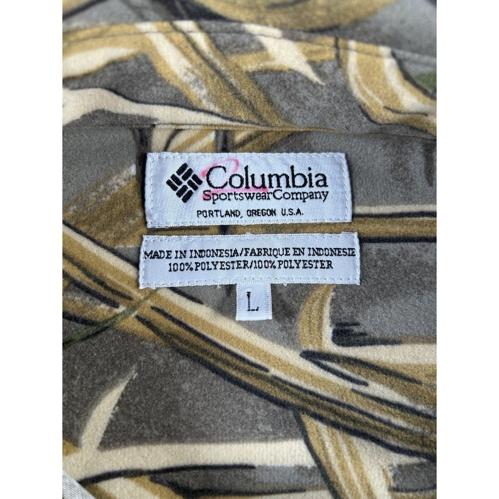 Columbia Mens Marsh Camo Button Up Long Sleeve Hunting Shirt Size LARGE - Picture 3 of 8